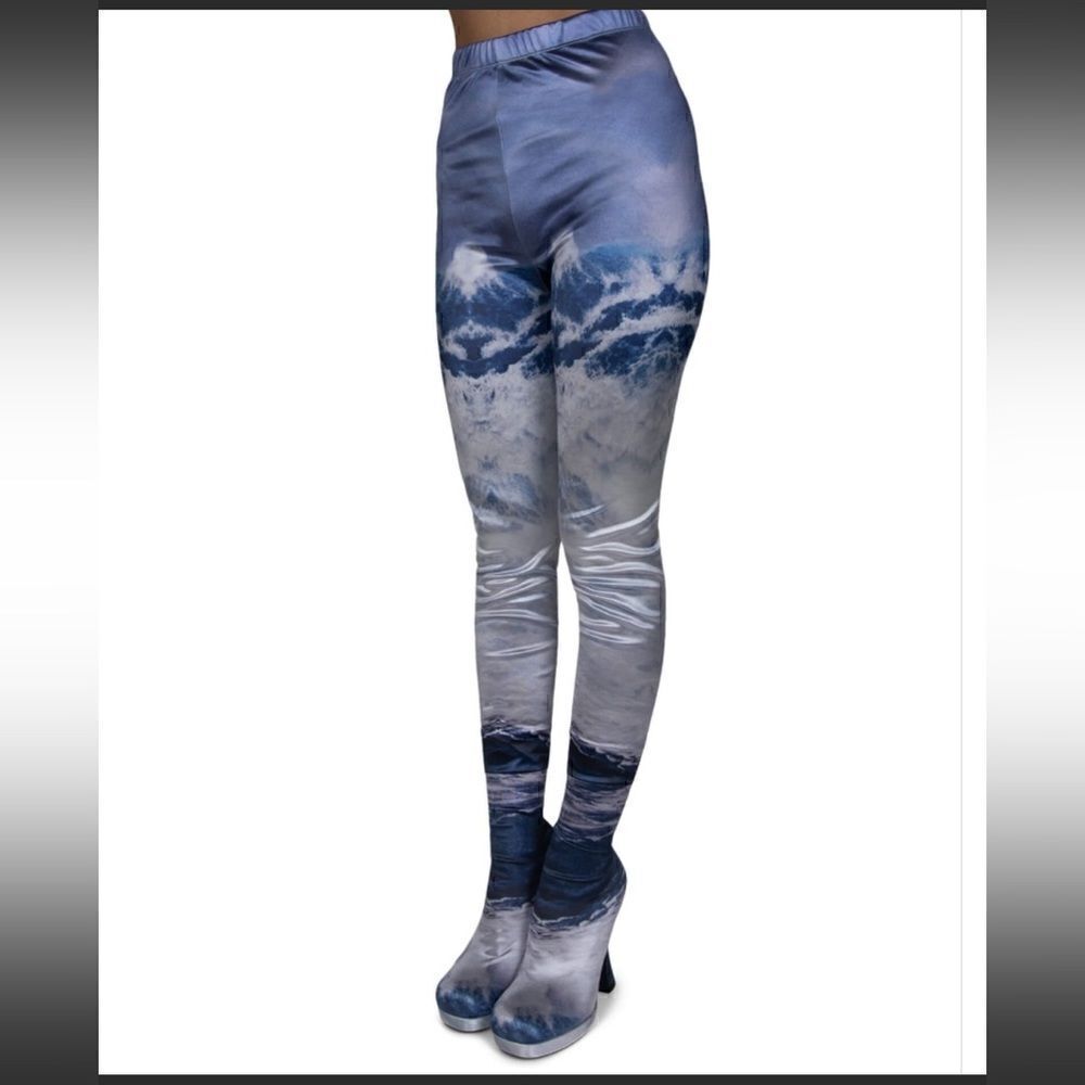 Jeffrey Campbell pantalones blue waves size 8